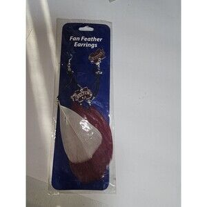 Women’s Feather Long Earrings Mississippi State Univ Aggies NWT